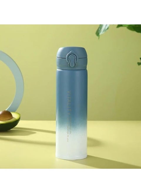 QSHOP® Fashion Thermos Mug 500ml Vacuum Travel Mug Healthy Stainless Steel Thermos Insulated Thermos with Airtight Lid