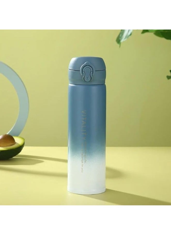 QSHOP® Fashion Thermos Mug 500ml Vacuum Travel Mug Healthy Stainless Steel Thermos Insulated Thermos with Airtight Lid