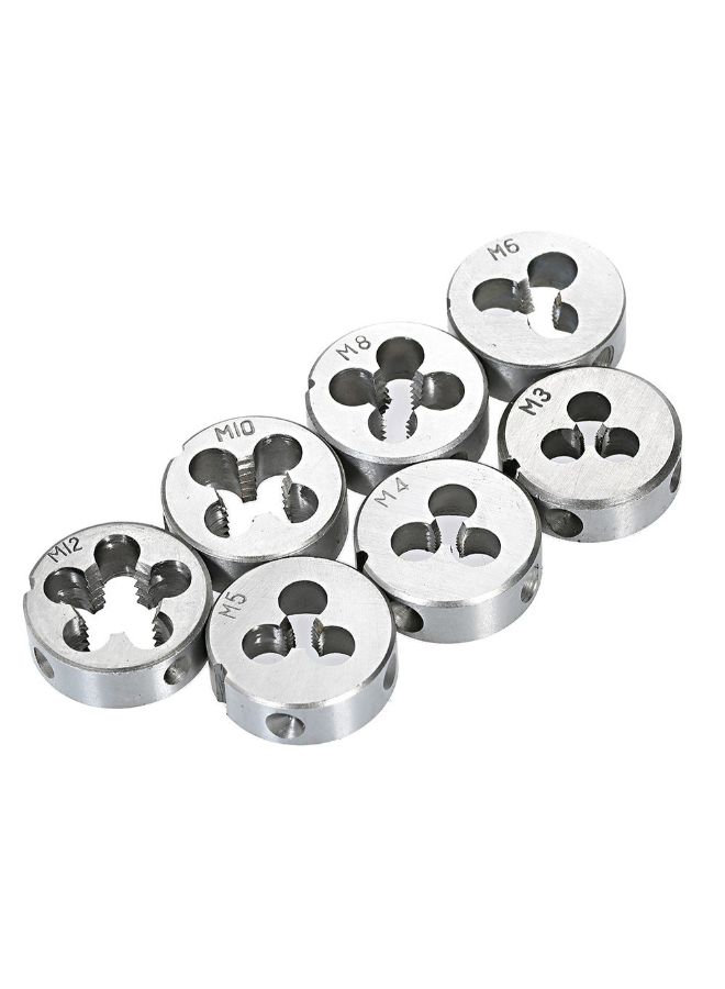 Loquat 32-Piece Tungsten Carbide Tap Die Screw Thread Making Tool Bit Set With Metal Case Silver 26cm - Image 4