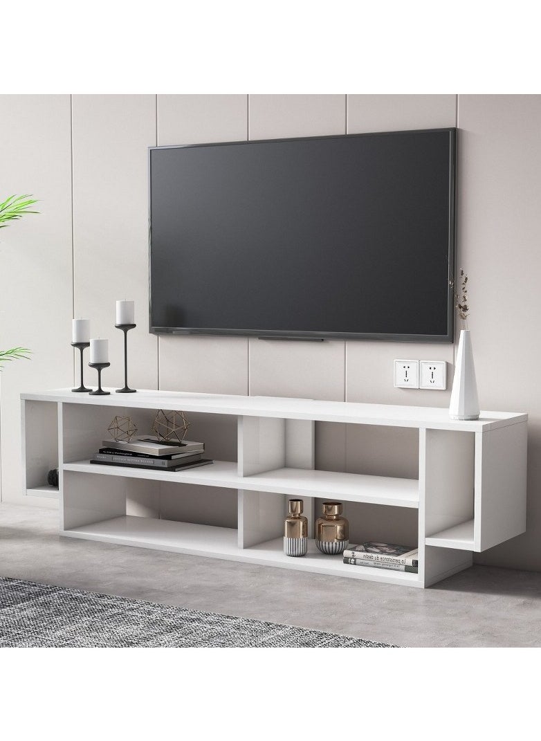 Home Gallery "home gallery Modern White TV Stand and Media Console - White  "  - Image 2