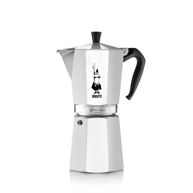 Bialetti - Moka Express: Iconic Stovetop Espresso Maker, Makes Real Italian Coffee, Moka Pot 18 Cups (27 Oz - 810 Ml), Aluminium, Silver - Image 1