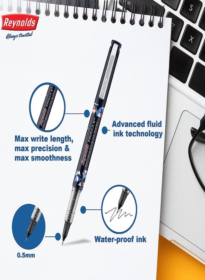 Reynolds TRIMAX Rollerball Pen Refills Set - 4 Refills Set|Roller Ball PENS for Writing | Pen for Students & Office Stationery | 0.5 mm TIP Size - Image 4