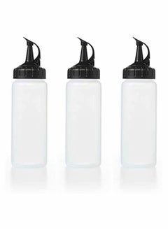 KASTWAVE 3 Pcs Premium Plastic Condiment Squeeze Bottles For Seasonings, Paints, Oils, Dressings, Salad Dressings, Craft Food Grade with Funnel (175ml)  - Image 1