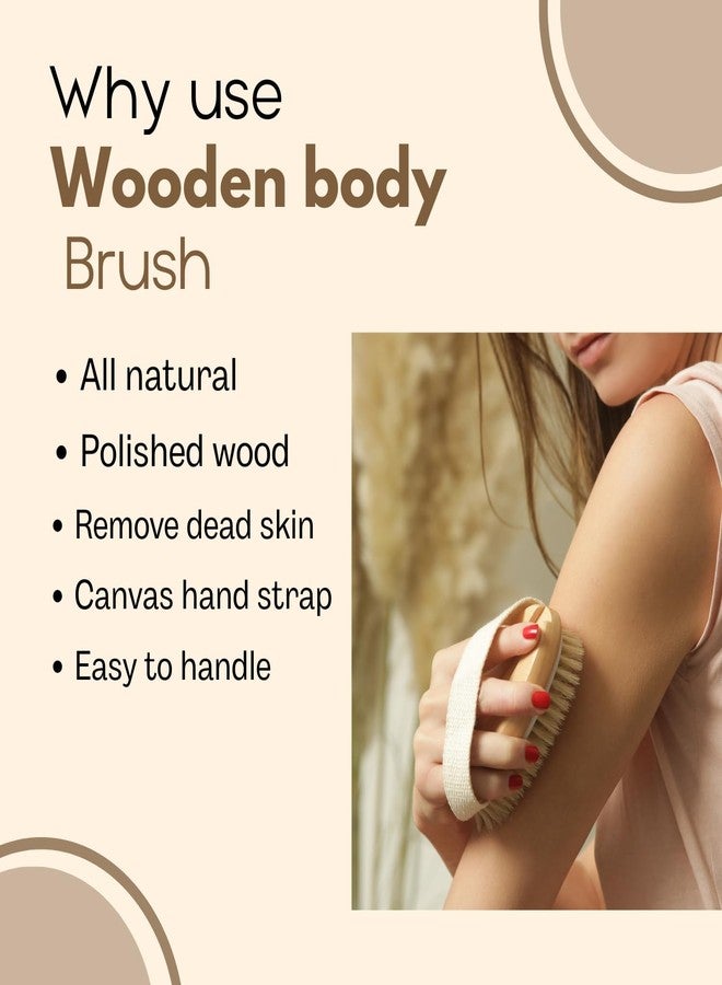 Organic B Body Brush | Bath Brush for Women | Bath Brush for Back Cleaning | Massaging Bristles | For Easy Cleaning & Massaging of Body, Back, Legs, Thighs | Suitable for All Skin Types - Image 4
