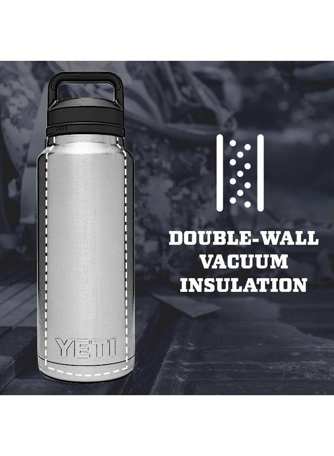 YETI Rambler 46 Oz Bottle, Vacuum Insulated, Stainless Steel With Chug Cap, Navy - Image 5