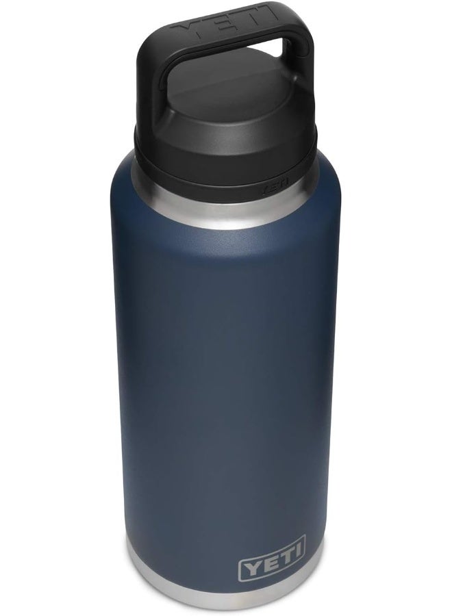 YETI Rambler 46 Oz Bottle, Vacuum Insulated, Stainless Steel With Chug Cap, Navy - Image 2