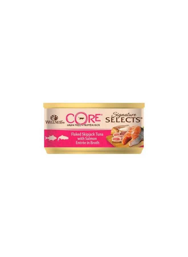 Wellness Core Signature Selects Flaked Skipjack Tuna & Salmon Canned Cat Food, 79g