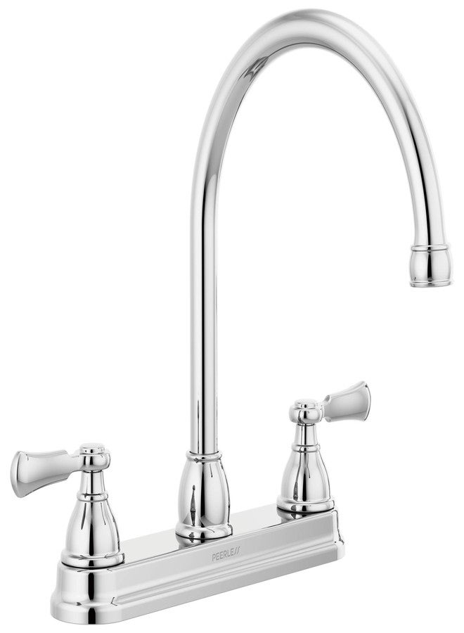 Peerless P2965LF Elmhurst Two-Handle Kitchen Faucet with Twist Aerator Deck-Mount, Chrome - Image 1