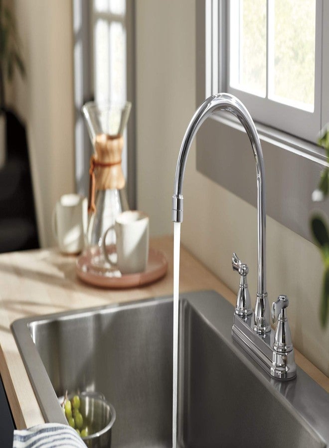 Peerless P2965LF Elmhurst Two-Handle Kitchen Faucet with Twist Aerator Deck-Mount, Chrome - Image 4