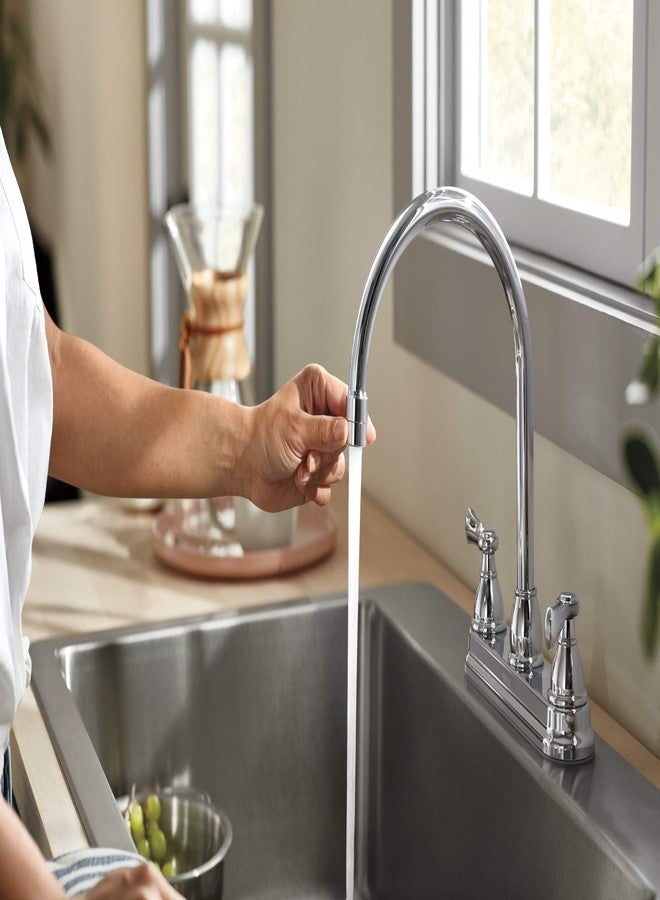 Peerless P2965LF Elmhurst Two-Handle Kitchen Faucet with Twist Aerator Deck-Mount, Chrome - Image 2