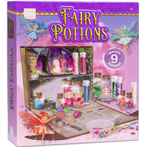 Hapinest Mix Your Own Fairy Potions Kit for Kids Potion Making Kit Creates 9 Fairy Potions 1 Bracelet Fairy Magic Potion Kits for Kids Toy Fairy Craft for Girls Age 6 7 812 Years Old Up - Image 1