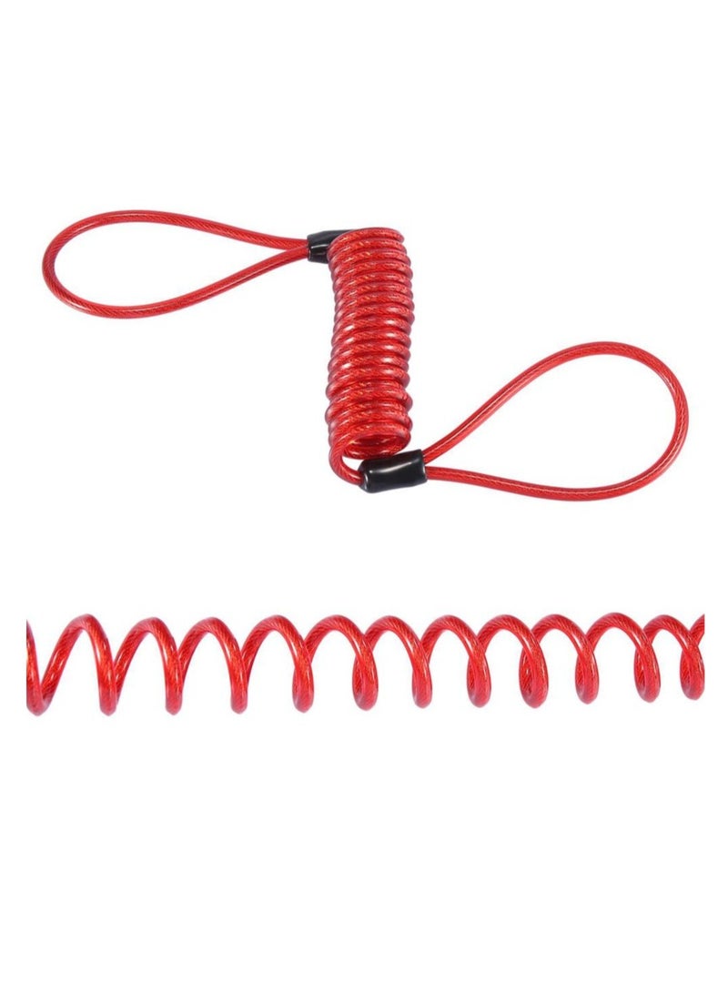 AROAQ Motorcycle Disc Brake Lock, Anti Theft Wheel Lock With Red Rope Kit, Aluminum Alloy Mountain Road Bike Tyre Lock, Small And Easy To Carry Motorcycle Lock For Theft Prevention, (Black) - Image 4
