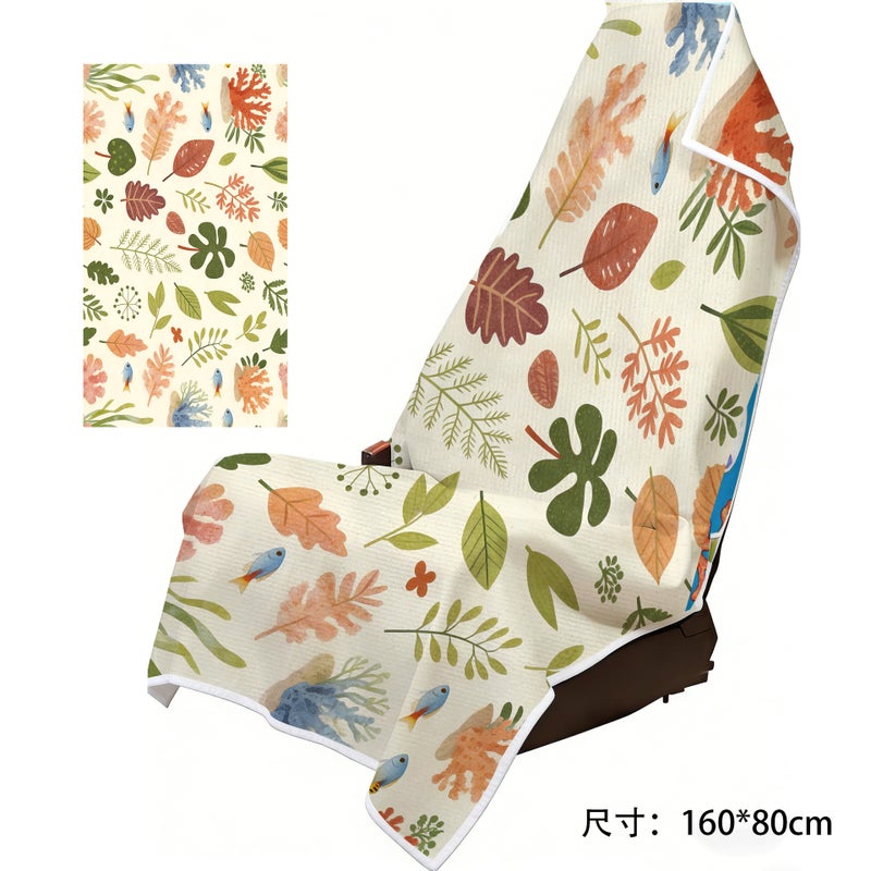 Cross-Border Foreign Trade New Model Car Seat Cover Two-In-One Beach Towel, Absorbent, Warm, Soft, Large Bath Towel for Beach and  Swimming - Image 1