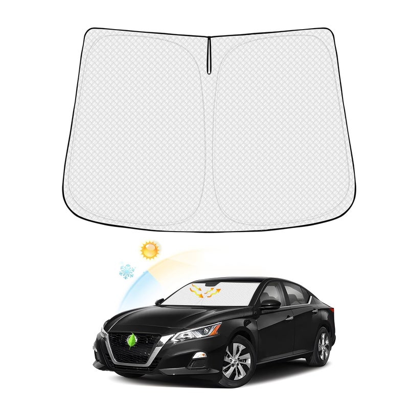 Canvcle Windshield Sun Shade for 20192025 2026 Nissan Altima Accessories Thicken 6Layer Foldable Front Window Sunshade Cover Sun Visor Protector Block UV Rays Keep Vehicle Cool