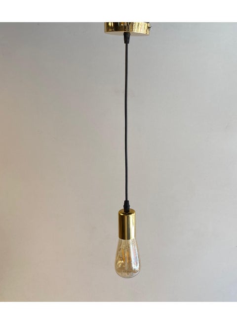 Single cable dangler for all purposes without lamp | modern decorative LED E27 pendant light ceiling lamp hanging | suitable for any room | Color: Gold | Size: 60x10x10 cm