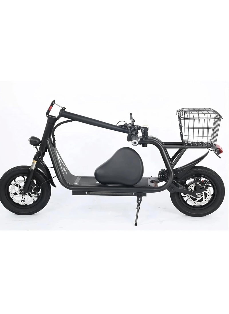 Egg - Electric Scooter with a Rear Basket 48 Volts 500 Watts 11,000 Amps a Speed of 50 km and it Contains 3 Speeds Front and Rear Lights a Horn and also Foldable - Image 1