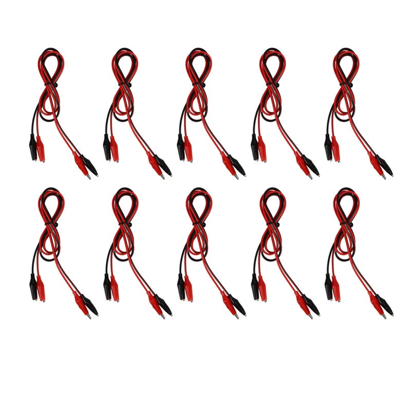 Electrical Alligator Clip Test Leads 0 5m 10Pcs Dual Ended PVC Strong Spring Safe Connection - Image 2