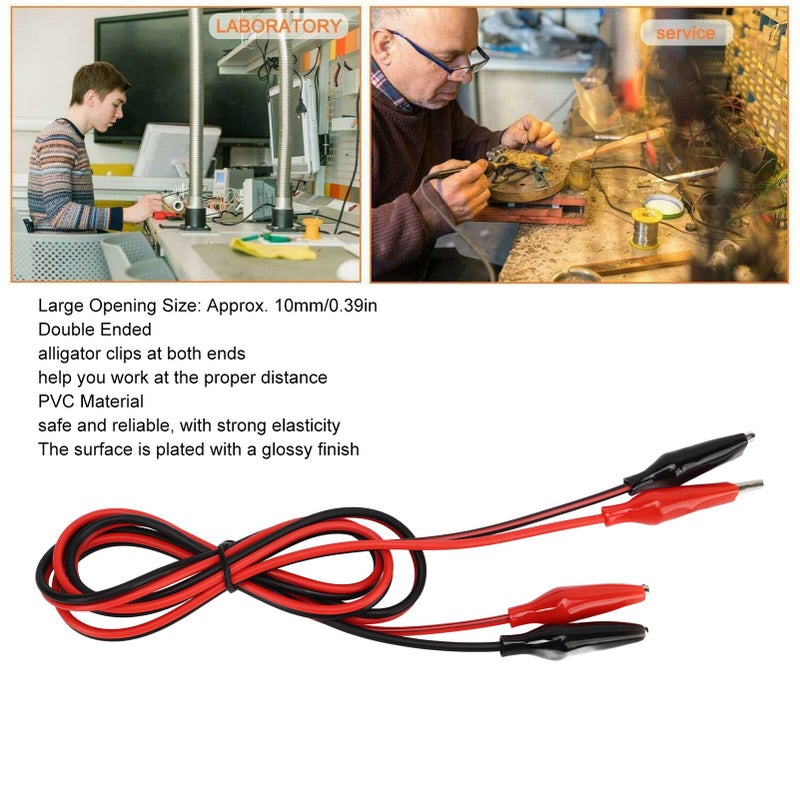 Electrical Alligator Clip Test Leads 0 5m 10Pcs Dual Ended PVC Strong Spring Safe Connection - Image 4