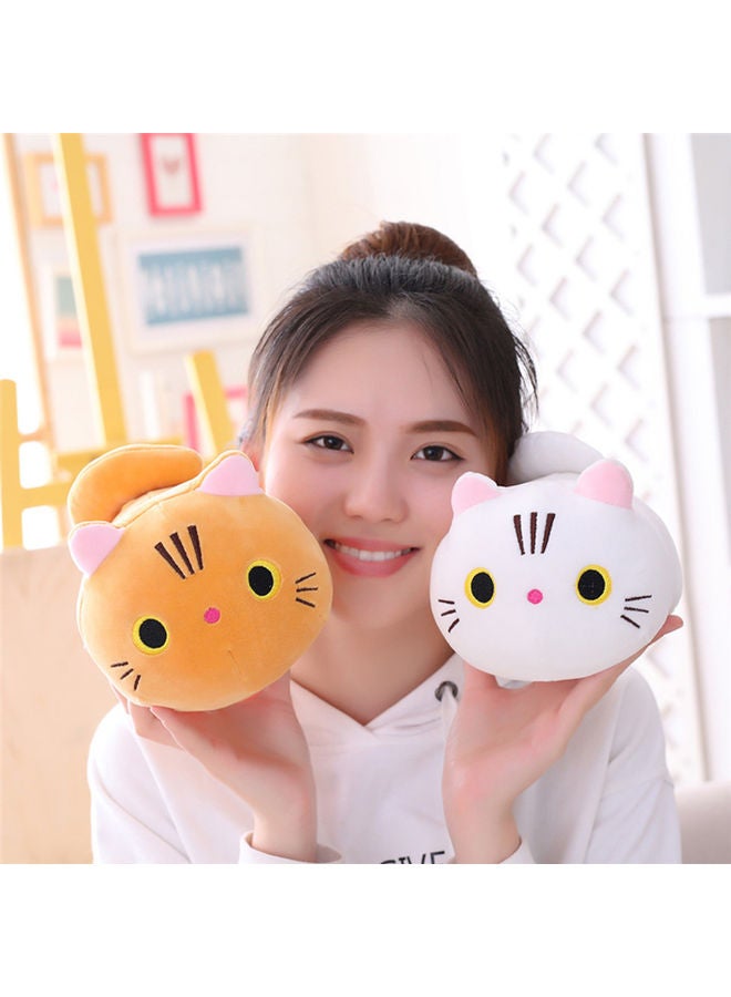 إسكدنيا وسادة أريكة مخملية ناعمة على شكل قطة لطيفة قابلة للاحتضان قطن رمادي 25.00x4.00x15.00سم - Image 3