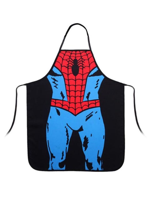 Adjustable Spider Man Pattern Apron Black/Red/Blue 55 x 73centimeter