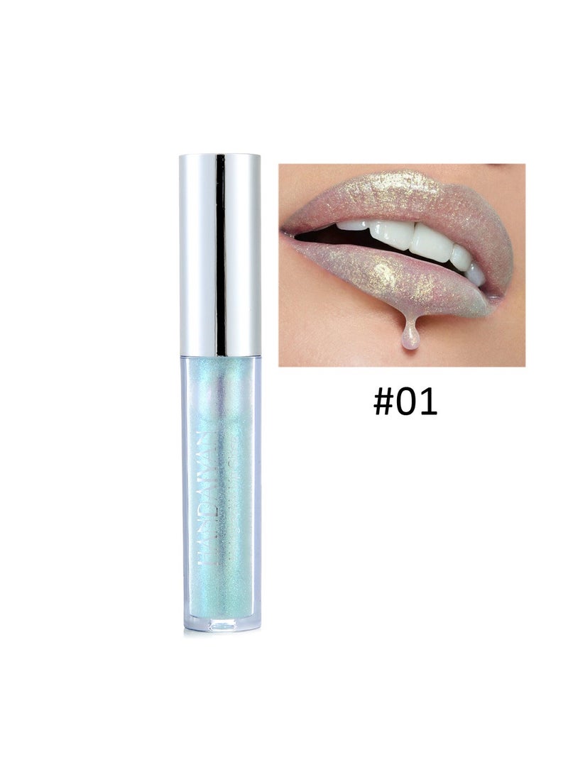 هاندايان ملمع الشفاه، حمض الهيالورونيك، لمعان عالٍ، لمعان فائق، لون غير لزج، زيت وصمة عار، أحمر الشفاه السائل، بريق رافع، يدوم طويلاً، مقاوم للماء، مرطب للنساء والفتيات - Image 2