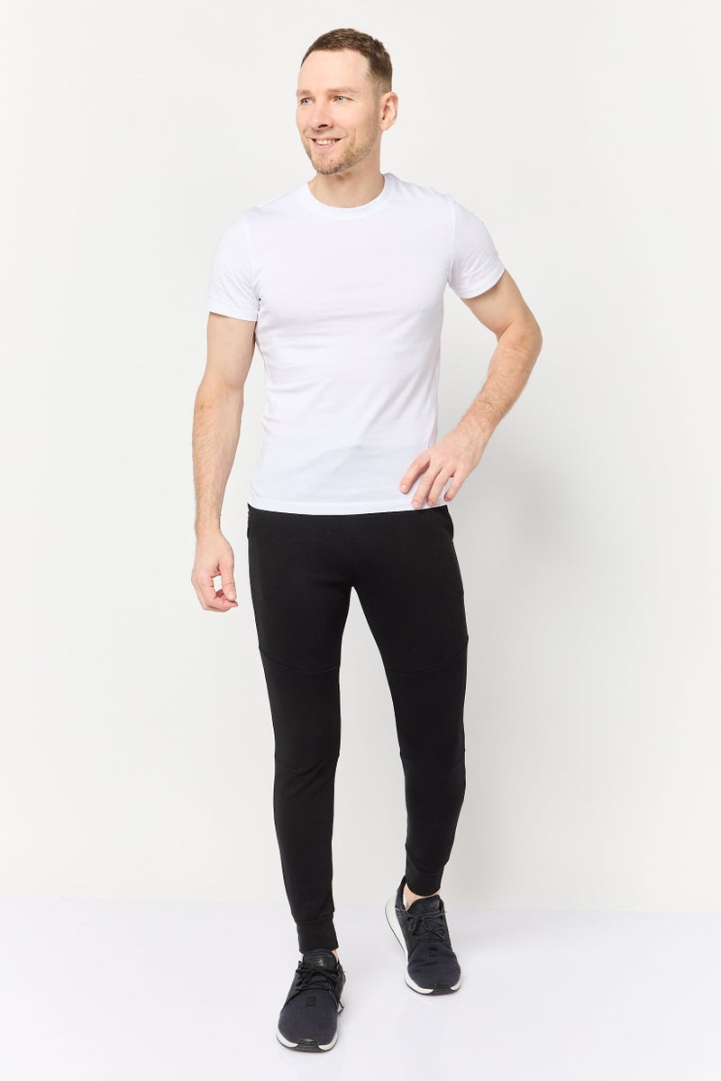 Celio Men Regular Fit Solid Jogger Pants, Black  - Image 2