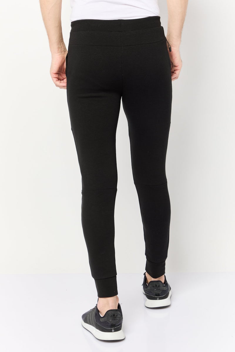 Celio Men Regular Fit Solid Jogger Pants, Black  - Image 4
