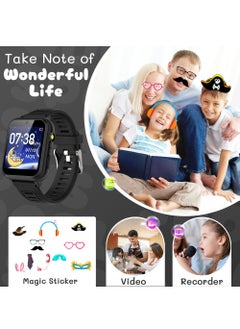 Generic Kids Smart Watch, Smart Game Watch with 24 Games, HD Touch Screen, Video, Camera, Music Player, Pedometer, Flashlight, Alarm Clock,  Kids Watches for 5-12 Year Olds Boy/Girl (Black)  - Image 4