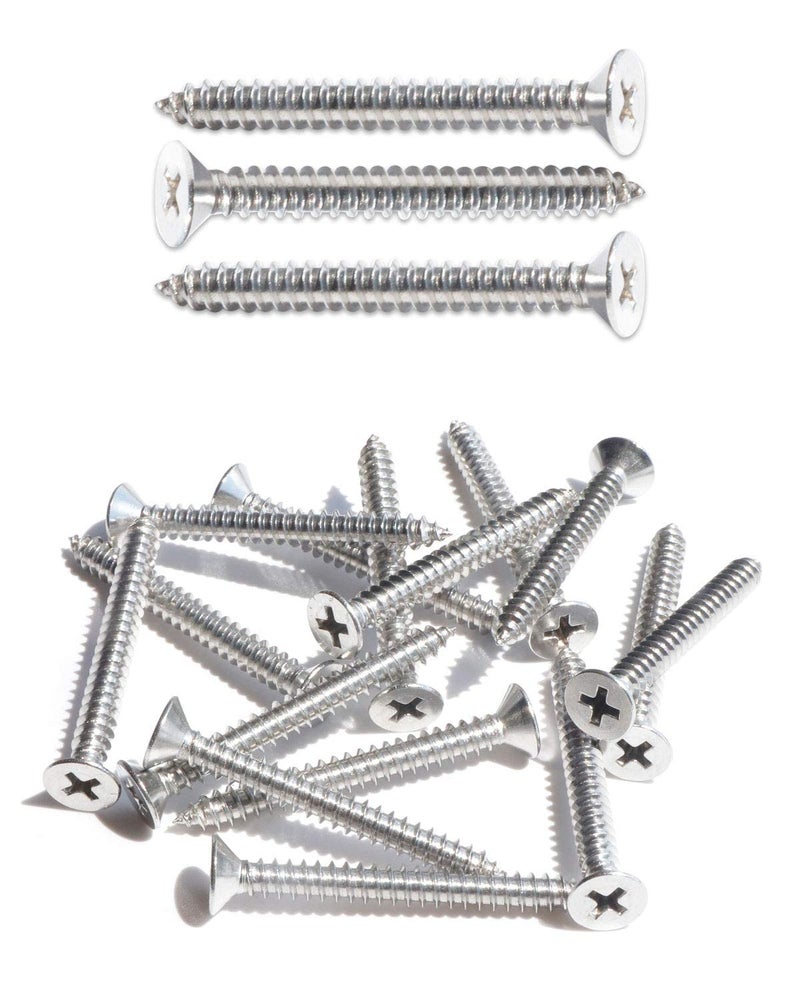 Stainless Steel 304 Phillips Star Head Screws for Fixing Wood, Plywood, Paster Boards Solid Stainless (Pack of 100) (1.5 Inch)