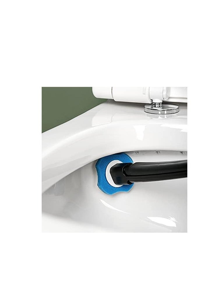 Excefore Disposable Toilet Brush Set,  Toilet Wand Kit with Disposable Replacement Head and Holder, Disposable Toilet Cleaning System with 8 Replacement Heads Green - Image 2