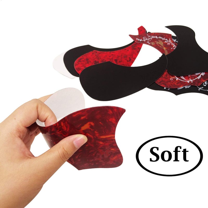 Honbay 8PCS Self Adhesive Anti-Scratch Hummingbird and Water Shaped Acoustic Guitar Pickguard - Image 4