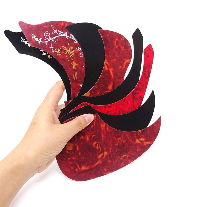 Honbay 8PCS Self Adhesive Anti-Scratch Hummingbird and Water Shaped Acoustic Guitar Pickguard - Image 5