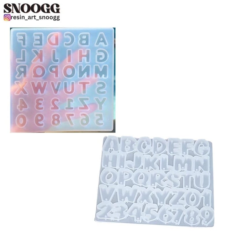 Snoogg SNOOGG Pack of 3/3 Piece Different of ABCD Mould Epoxy Resin Casting Moulds for Making and DY Earing, Keychain, Jewellery and More - Image 3