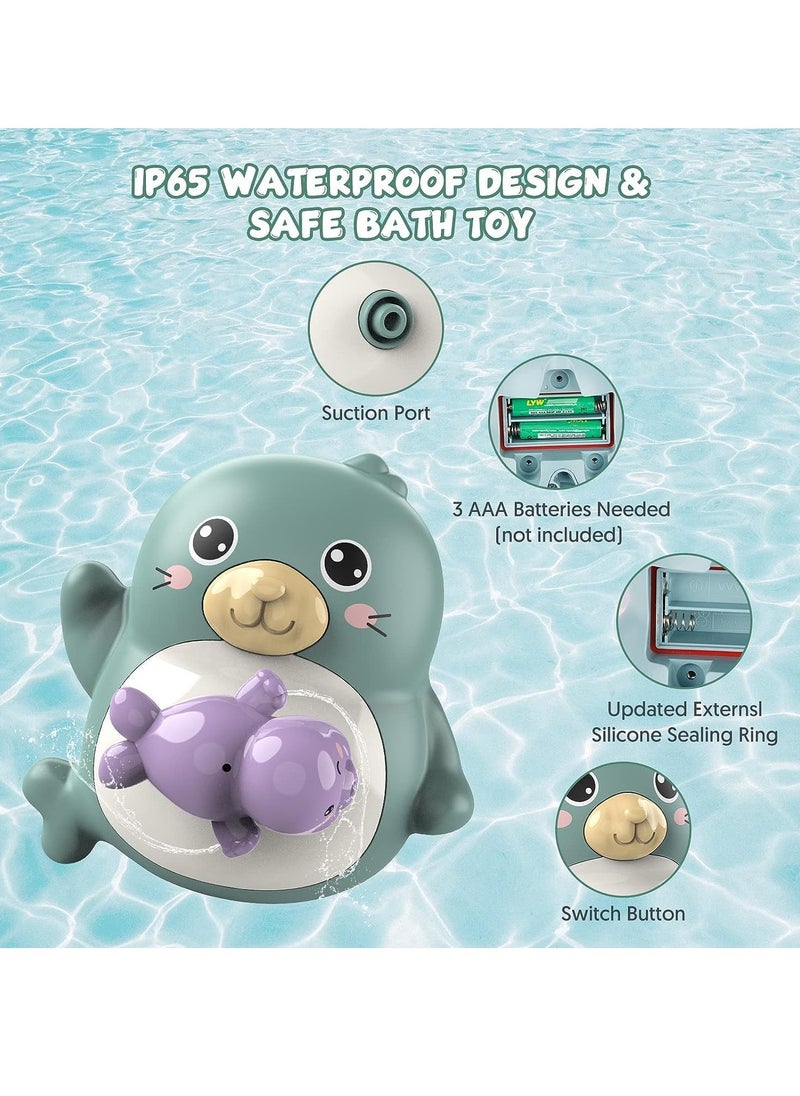 SYOSI - Baby Bath Toys Spray Water Bath Toy, Waterproof Sprinkler Bathtub Shower Toys for Toddlers, Floating Swimming Paddling Pool Bathroom Toy Gift for kids Bath Time for 1 2 3 Year Old Boys Girls - Image 1