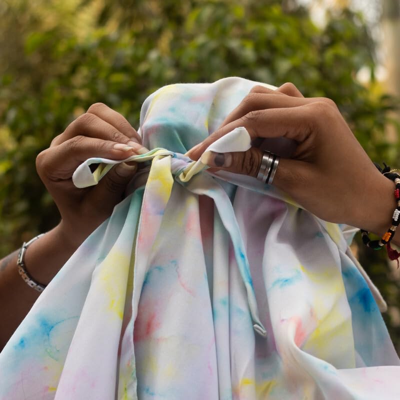 KmCho Sun Protection Scarf for Women Lightweight Breathable Face Cover Versatile Summer Outdoor Travel Cycling Beach Hiking - Rainbow Color - Image 3