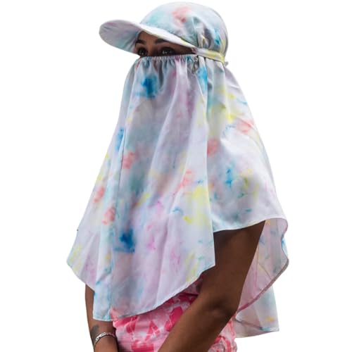 KmCho Sun Protection Scarf for Women Lightweight Breathable Face Cover Versatile Summer Outdoor Travel Cycling Beach Hiking - Rainbow Color - Image 1