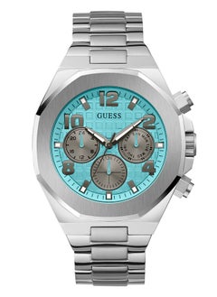 GUESS Mens Silver Tone Multi-function Watch GW0489G3