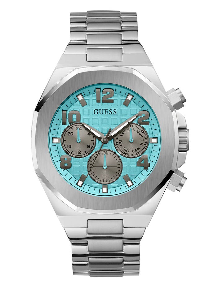 GUESS - GUESS Mens Silver Tone Multi-function Watch GW0489G3 - Image 1