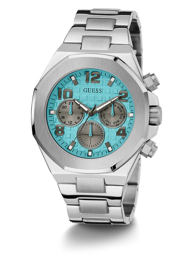 GUESS - GUESS Mens Silver Tone Multi-function Watch GW0489G3 - Image 1