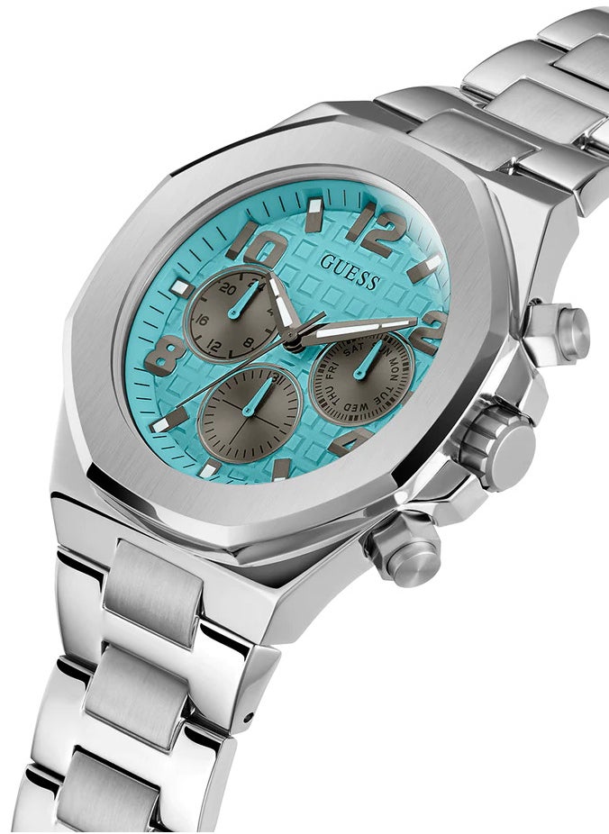 GUESS - GUESS Mens Silver Tone Multi-function Watch GW0489G3 - Image 1