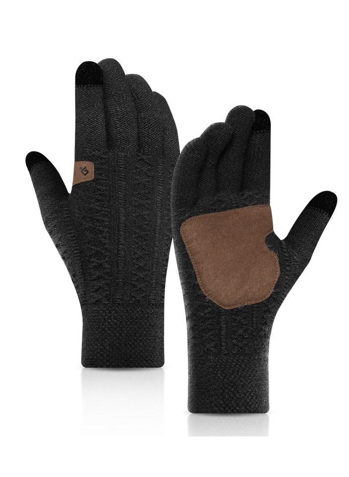 Golovejoy - Men's Warm Windproof Plush Anti-skid Casual Business Gloves - Image 1