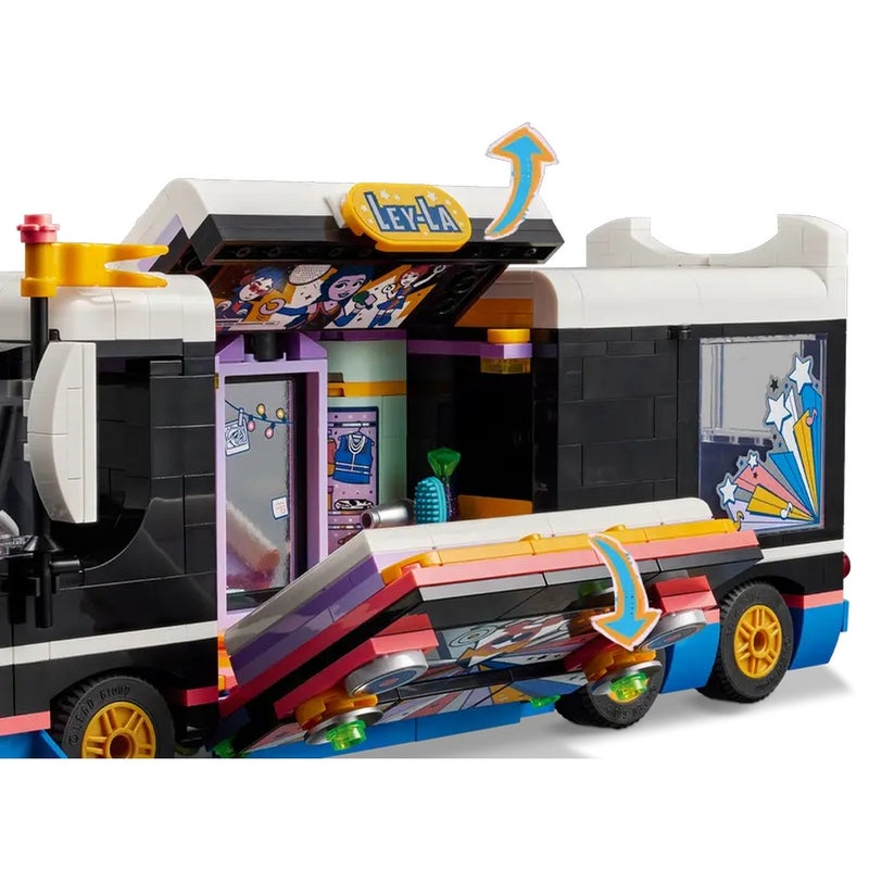 LEGO - Friends Pop Star Music Tour Bus 845 Pieces - 42617 - Image 4