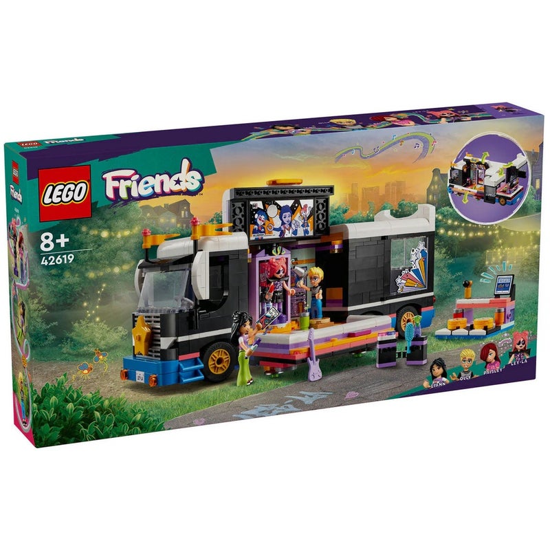 LEGO - Friends Pop Star Music Tour Bus 845 Pieces - 42617 - Image 1