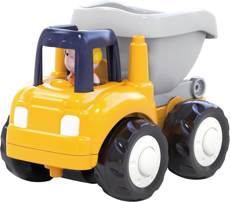 Hola Dump Truck Toy for Toddlers – Friction Powered Construction Vehicle with Movable Bed – Push & Go Toy for Boys & Girls 18 Months+ – Indoor & Outdoor Play - Image 1