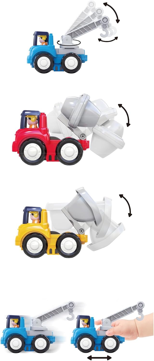 Hola Dump Truck Toy for Toddlers – Friction Powered Construction Vehicle with Movable Bed – Push & Go Toy for Boys & Girls 18 Months+ – Indoor & Outdoor Play - Image 4