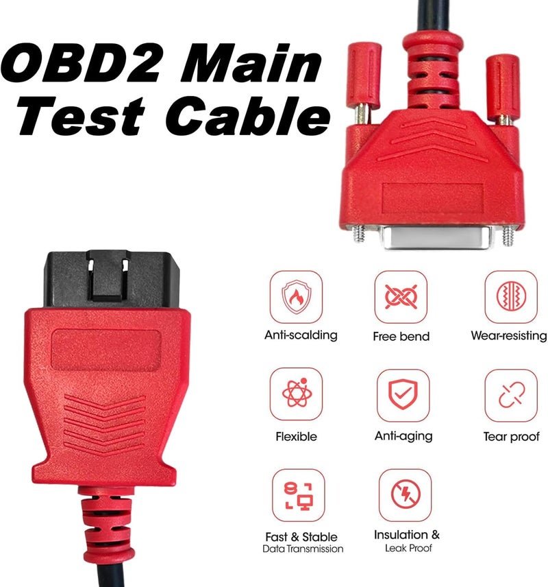 VZG OBD2 Diagnostic Test Cable, 16 Pin Main Test Cable for Autel, Work with Scanner for MaxiSys MS908/MS906/Mini MS905/DS808/DS808KIT/MK808/MP808/MP808K/9009 and other Scan Tool with Same Connector - Image 5