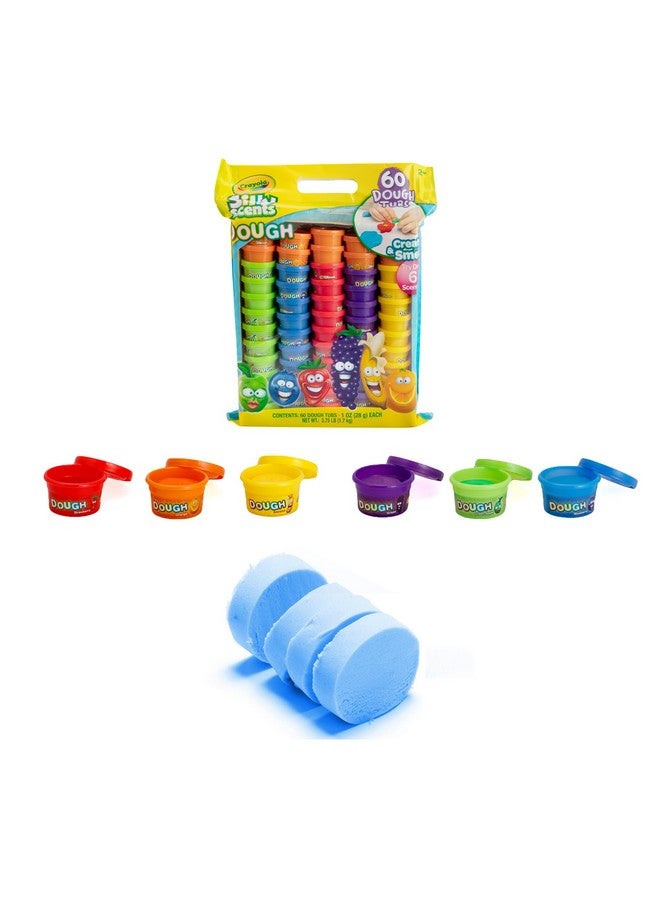 Crayola Dough - Silly Scents | 60x1oz Scented Play Dough Party Pack | 60 Modeling Compound Tubs | 6 Colors & Scents | Christmas Party Favors for Kids | Christmas Stocking Stuffers | Classroom Gifts - Image 1