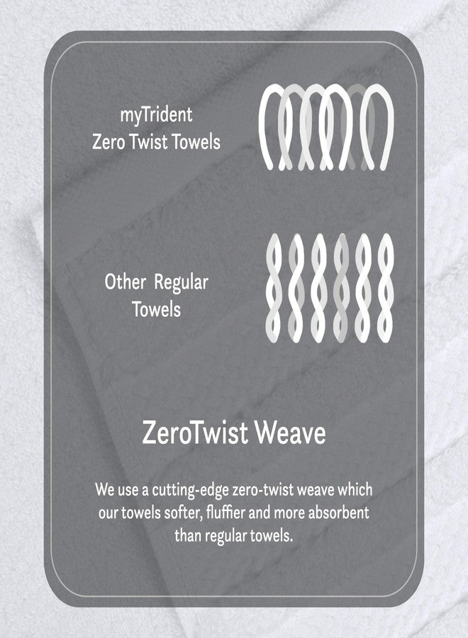 MYTRIDENT Finesse 6 Piece Face Towels, 625 GSM, 100% Cotton, White - Image 5