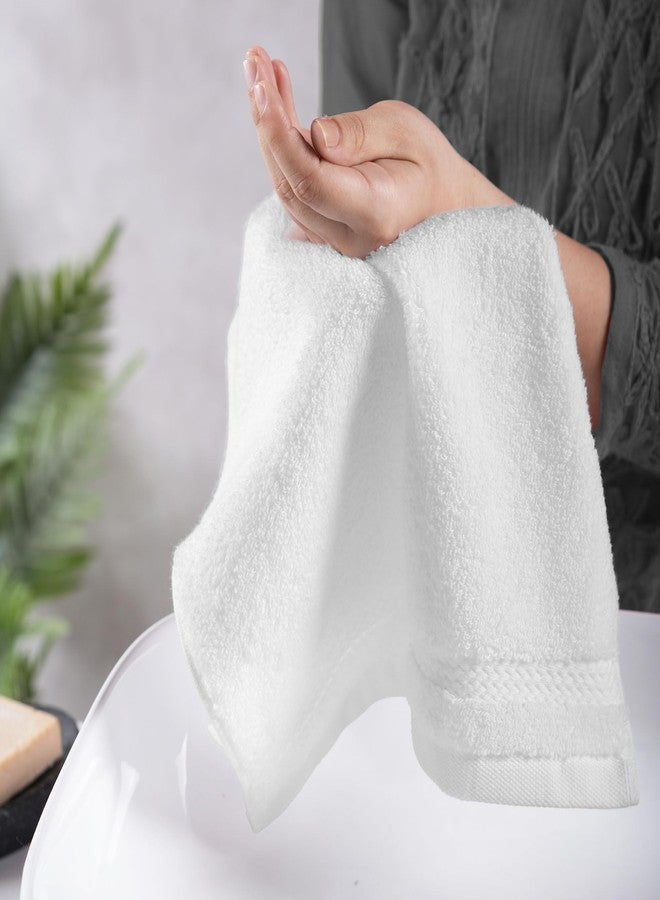 MYTRIDENT Finesse 6 Piece Face Towels, 625 GSM, 100% Cotton, White - Image 3