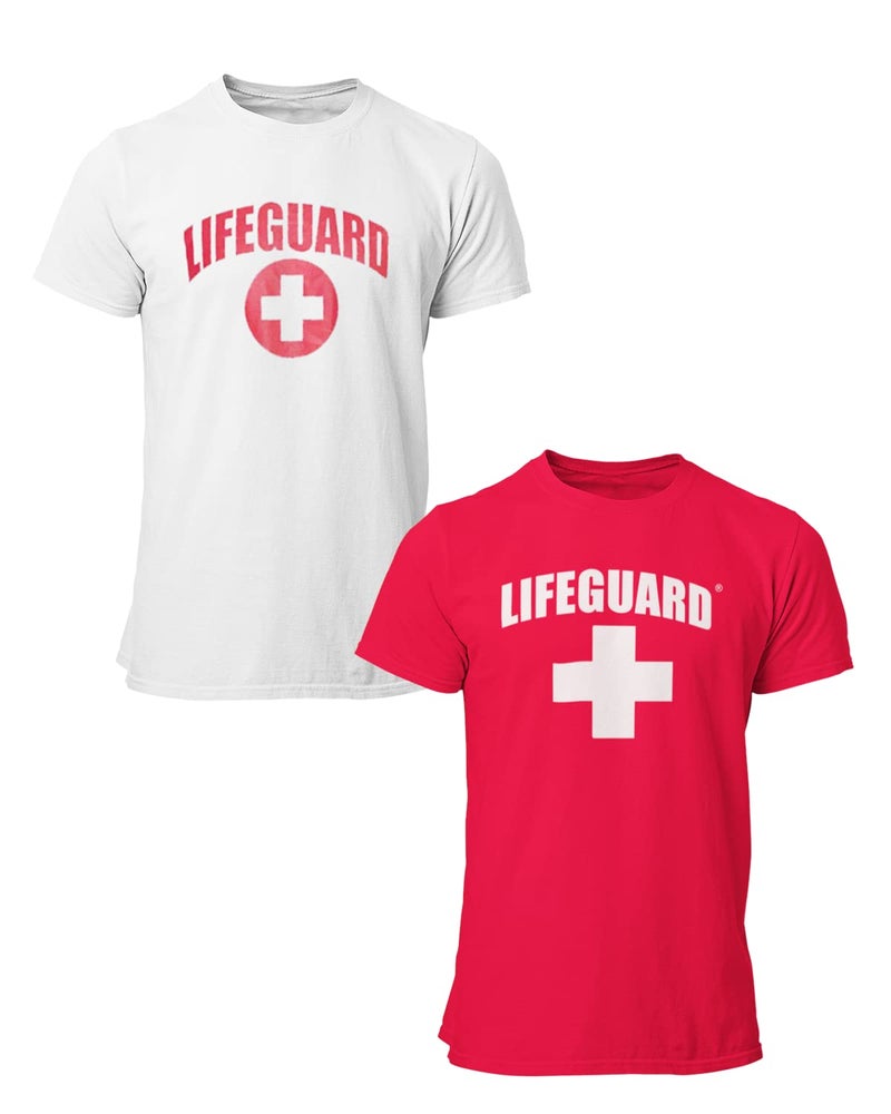 LIFEGUARD Officially Licensed 2Pack Short Sleeve Crew Neck TShirt for Men Women Unisex Tee Combo A M